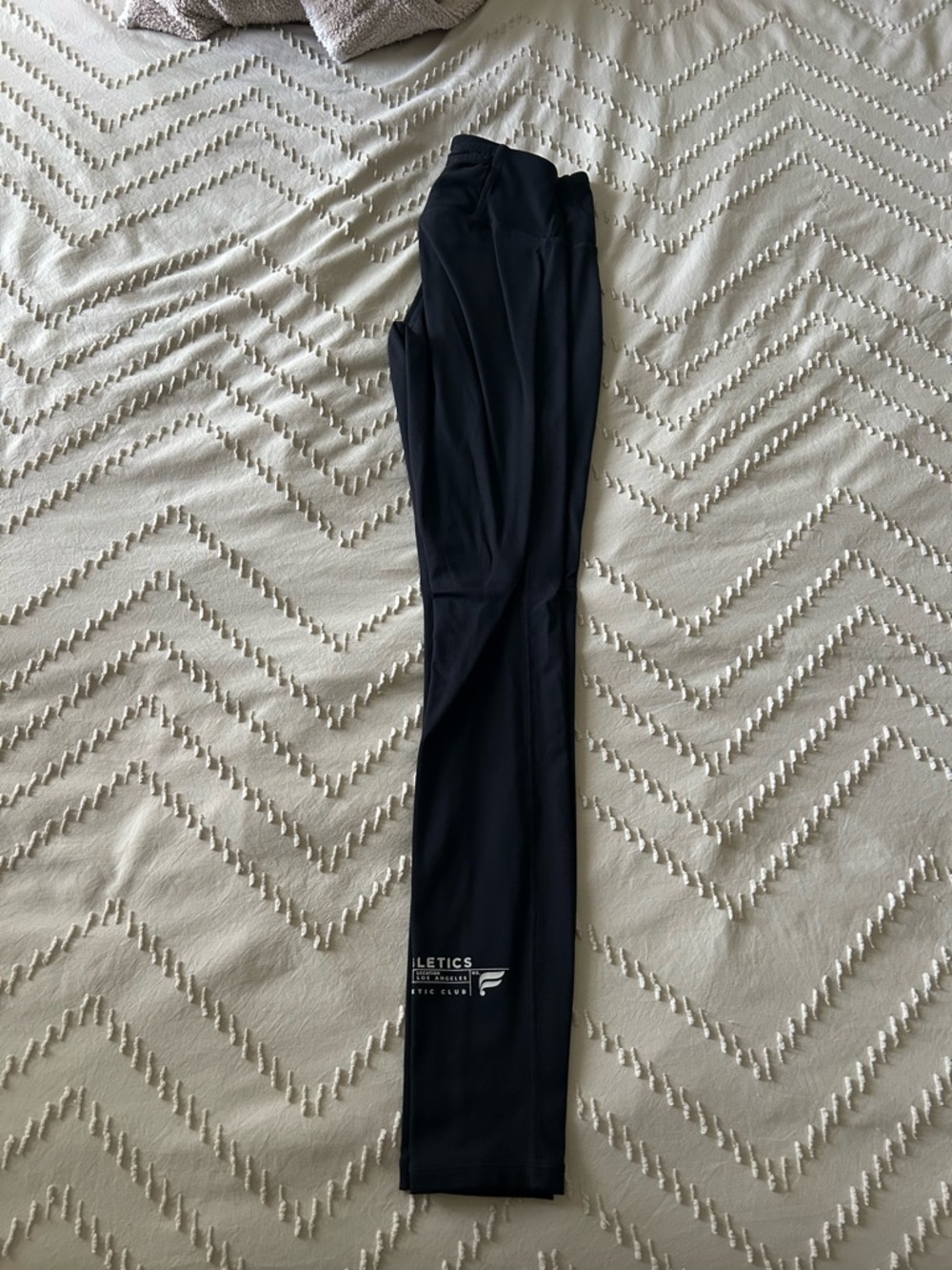 Fabletics Black Athletic Leggings with Branding